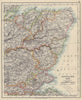 SCOTLAND EAST. Grampian Tayside Fife Firth of Forth Aberdeen. JOHNSTON 1910 map