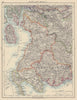 SCOTLAND SW Wigtown Kirkcudbright Ayr Firth Clyde Renfrew Bute JOHNSTON 1901 map