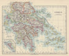 GREECE. Morea Thessaly Rumelia Cyclades Aegean Ionian Islands. JOHNSTON 1901 map