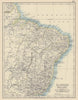 EASTERN BRAZIL. Bahia Minas Gerais Pernambuco Marabhao. JOHNSTON 1901 old map