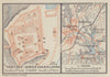 Trinity Lavra of St. Sergius Monastery Sergiyev Posad Russia VERY SMALL 1914 map