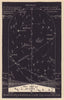 Western night sky star chart July. Cancer. June 21-July 22. PROCTOR 1881 print