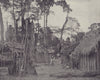 Agui village, Komoé River, Ivory Coast. STODDARD 1895 old antique print