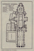 Canterbury Cathedral ground floor plan. Kent 1920 old antique map chart