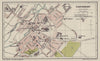 CANTERBURY town city plan. Kent 1920 old antique vintage map chart