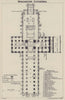 Winchester Cathedral ground floor plan. Hampshire 1920 old antique map chart