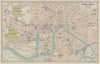 CENTRAL BRISTOL town city plan. Gloucestershire 1920 old antique map chart