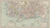 PLYMOUTH town city plan. Devon 1920 old antique vintage map chart