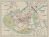 SHREWSBURY town city plan. Shropshire 1920 old antique vintage map chart