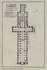 St Alban's Cathedral ground floor plan. Hertfordshire 1920 old antique map