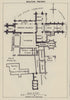Bolton Priory ground floor plan. Yorkshire 1920 old antique map chart