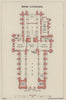 Ripon Cathedral ground floor plan. Yorkshire 1920 old antique map chart