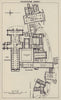 Fountains Abbey ground floor plan. Yorkshire 1920 old antique map chart