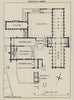 Rievaulx Abbey ground floor plan. Yorkshire 1920 old antique map chart