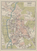 CAMBRIDGE town city plan. University colleges. Cambridgeshire 1920 old map