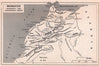 Morocco - orographic and hydrographic sketch 1966 old vintage map plan chart