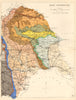 EAST YORKSHIRE antique geological county map by James Reynolds 1864