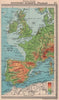 Western Europe - Physical. BARTHOLOMEW 1949 old vintage map plan chart