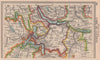 Lake Lucerne. Schwyz Zug Zurich Unterwalden Switzerland. BARTHOLOMEW 1949 map