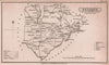 Rutland antique copperplate county map by Benjamin Pitts Capper 1825 old