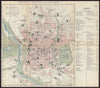 MADRID antique town plan city map. Spain. BRADSHAW c1898 old chart