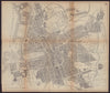 MARSEILLES antique town plan city map. France. BRADSHAW c1898 old