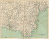 SOUTH DEVON. Dartmoor South Hams Torquay Tamar Valley Plymouth Exeter 1924 map