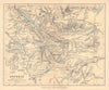 SNOWDONIA Snowdon showing tracks to the Summit Wales BARTHOLOMEW 1885 old map