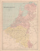 BENELUX. Netherlands before reclamation of Zuiderzee polders. COLLINS 1873 map
