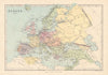 EUROPE in 1871 showing selected key 19C battles & dates. COLLINS 1873 old map