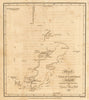 Chart of the Great Loo Choo Island by Captn. Basil Hall. Okinawa, Japan 1818 map