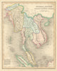 Burman Empire & Hindoo-Chinese States. DOWER. Indochina Siam Malaya 1845 map