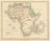 Pre-colonial Africa by John Dower 1845 old antique vintage map plan chart