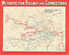 Metropolitan Railway and Connections. London Underground. SELBIE c1930 old map