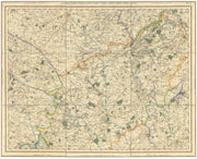 EAST MIDLANDS. Northamptonshire, E Warwickshire, S Leicestershire. CARY 1832 map