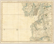 MORECAMBE BAY. North Lancashire, the Fylde, Ribble & Alt Estuaries CARY 1832 map