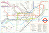 LONDON UNDERGROUND tube plan map. Heathrow Terminal 4 complete. #3 1986