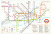 LONDON UNDERGROUND tube plan map. Heathrow Terminal 4 complete. #4 1986