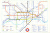 LONDON UNDERGROUND tube journey planner map. DLR u/c Bank-Shadwell. October 1988