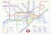 LONDON UNDERGROUND tube journey planner map. DLR u/c Bank-Shadwell. June 1989