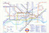 LONDON UNDERGROUND tube journey planner map. DLR u/c Bank-Shadwell. April 1990
