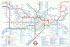 LONDON UNDERGROUND tube journey planner map DLR u/c to Bank & Beckton. July 1990