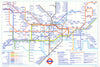 LONDON UNDERGROUND tube journey planner map. DLR Bank open/Beckton u/c. Oct 1991