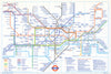 LONDON UNDERGROUND tube map. Jubilee line under construction. April 1996