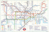LONDON UNDERGROUND tube map. Jubilee line under construction. July 1996