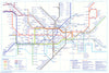 LONDON UNDERGROUND tube map East London line shut. Lewisham DLR u/c. August 1997