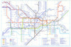 LONDON UNDERGROUND tube map Jubilee & DLR Lewisham u/construction. December 1998