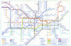 LONDON UNDERGROUND tube map. Jubilee line & Lewisham DLR complete. February 2000