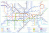 LONDON UNDERGROUND tube map Jubilee line & Lewisham DLR complete. September 2000
