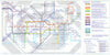 LONDON UNDERGROUND tube map. DLR King George V extension u/c. January 2004